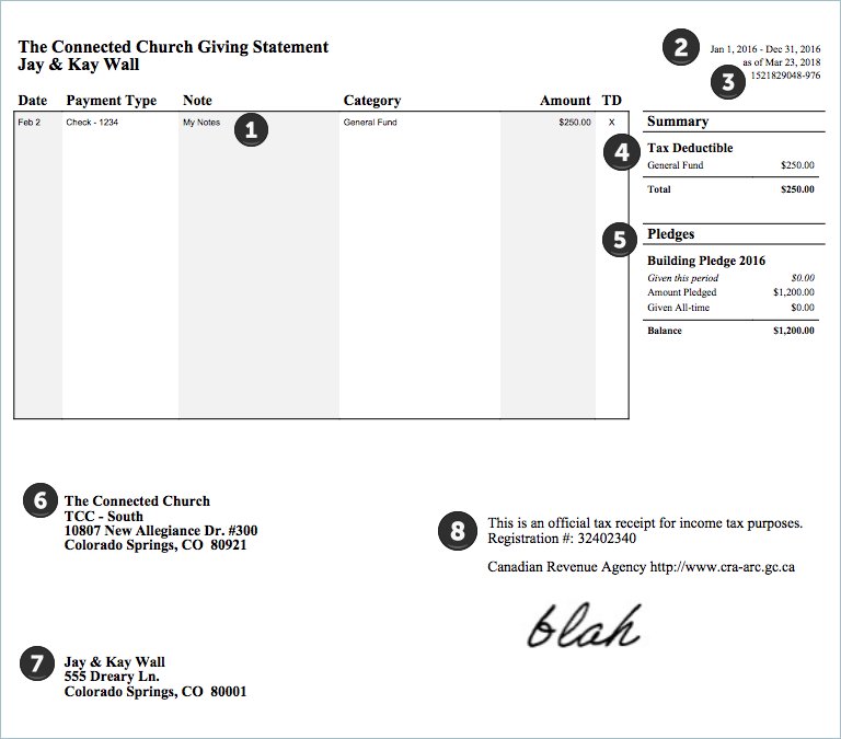 How to Create your Own Giving Statement